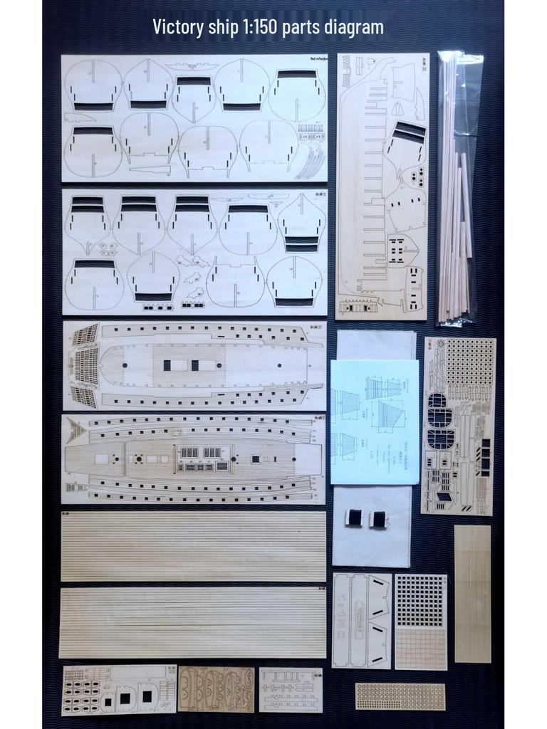 Victory Ship Model: 1:200 & 1:150 Scale Laser-Cut Wooden DIY Sail Battleship Model
