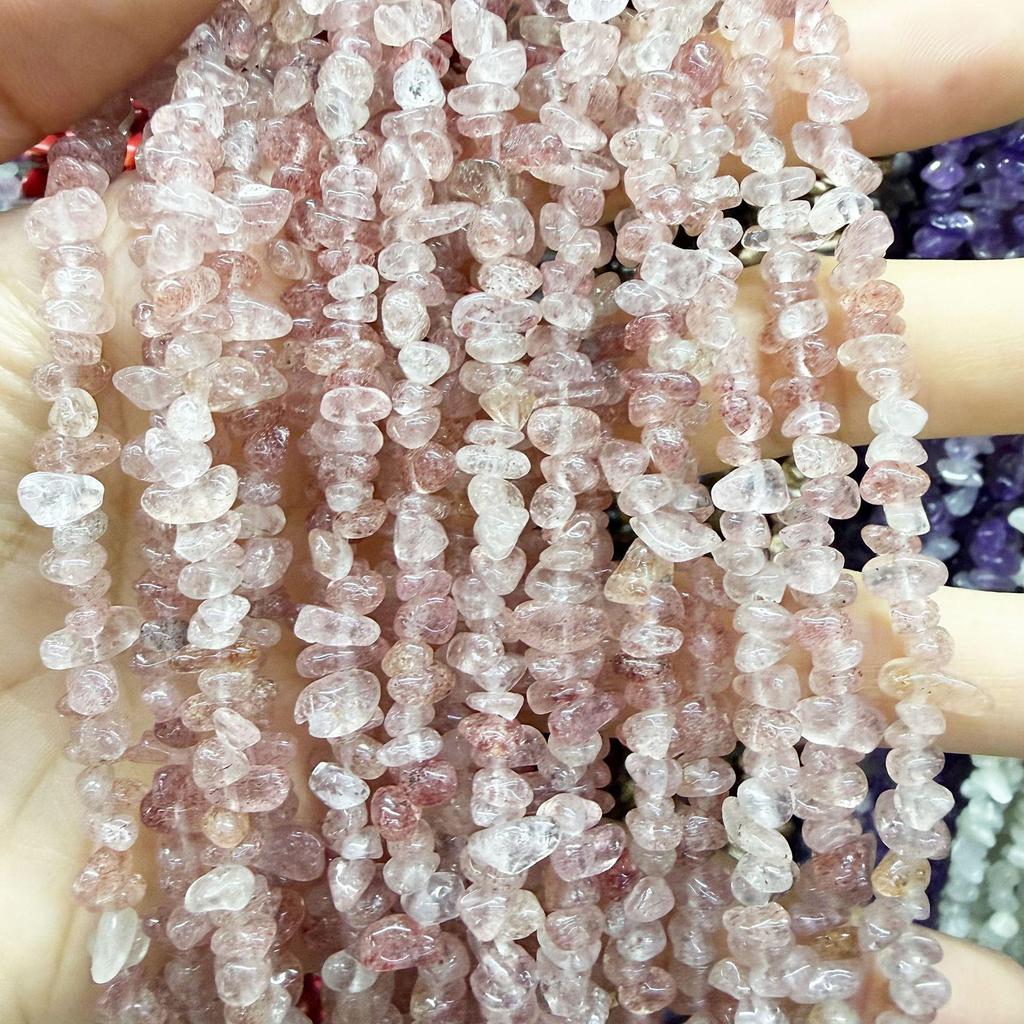 3-5mm Natural Crystal Agate Crushed Stone Beads, Irregular DIY Jewelry Accessories, Loose with Hole