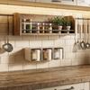 No Punch Spice Storage Rack Wall-Mounted Kitchen Seasoning Jar Easy Installation Salt Jars  Cooking