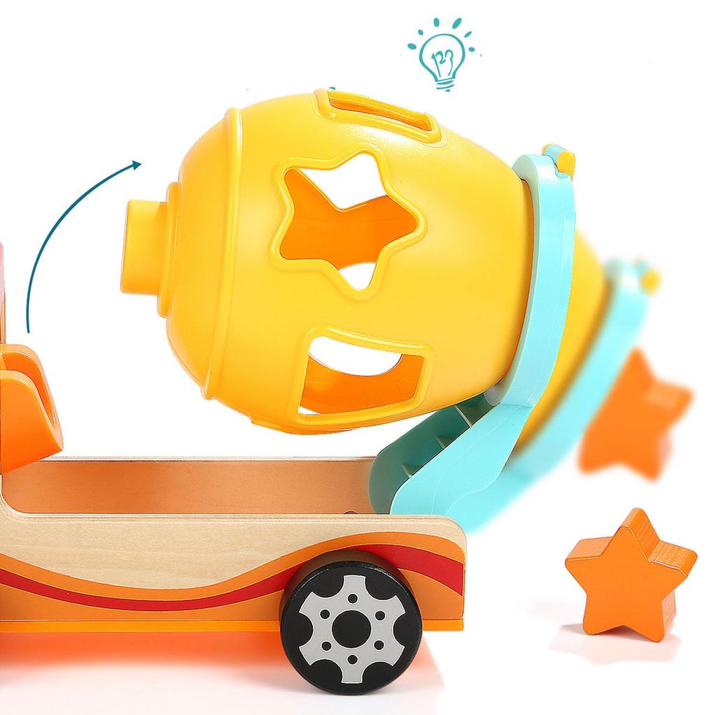 Top Bright Mixer Truck Shape-Matching Puzzle Pull Toy 120308 Authentic