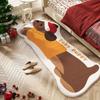 Faux Cashmere Rugs Christmas Decoration Rug Cartoon Dog Bedroom Carpet Rugs Imitation Cashmere Floor Mats Soft Non-slip Bath mat