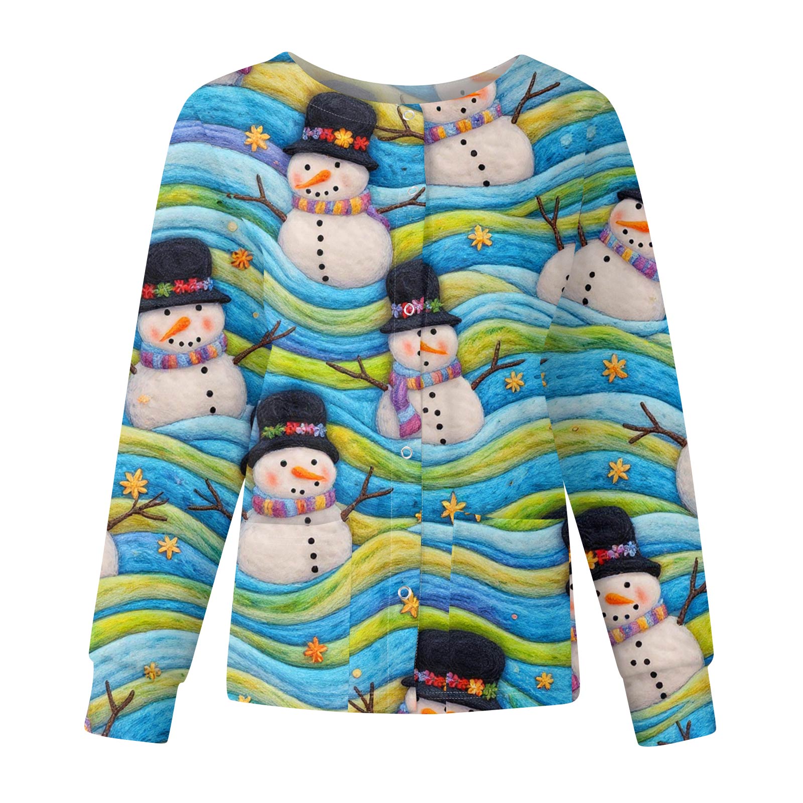 

Women s Casual Fashion Long-Sleeve Single-Breasted Christmas Print Jacket XXXXXL