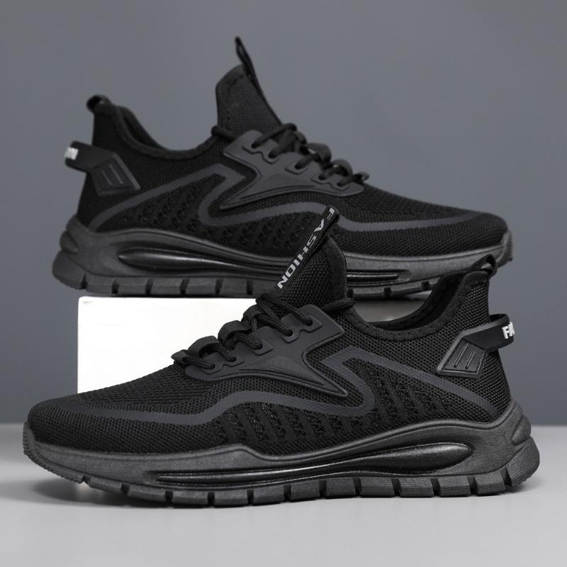 New fly-woven men's shoes spring and summer breathable mesh sports running shoes men's work leisure versatile