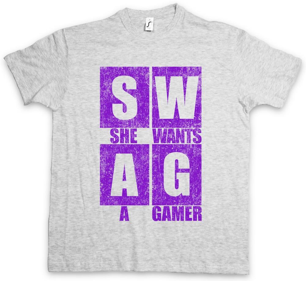

SHE WANTS A GAMER T-SHIRT Gamer Games Gaming Swag Real Life Roleplay LARP RPG S
