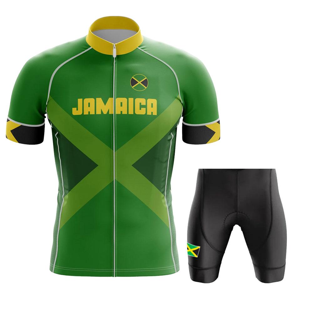 

Jamaica National Team Cycling Jersey 2025 Set Green Short Sleeve Clothing Mens Road Bike Shirt Suit Bib Shorts Maillot Ropa 5XL