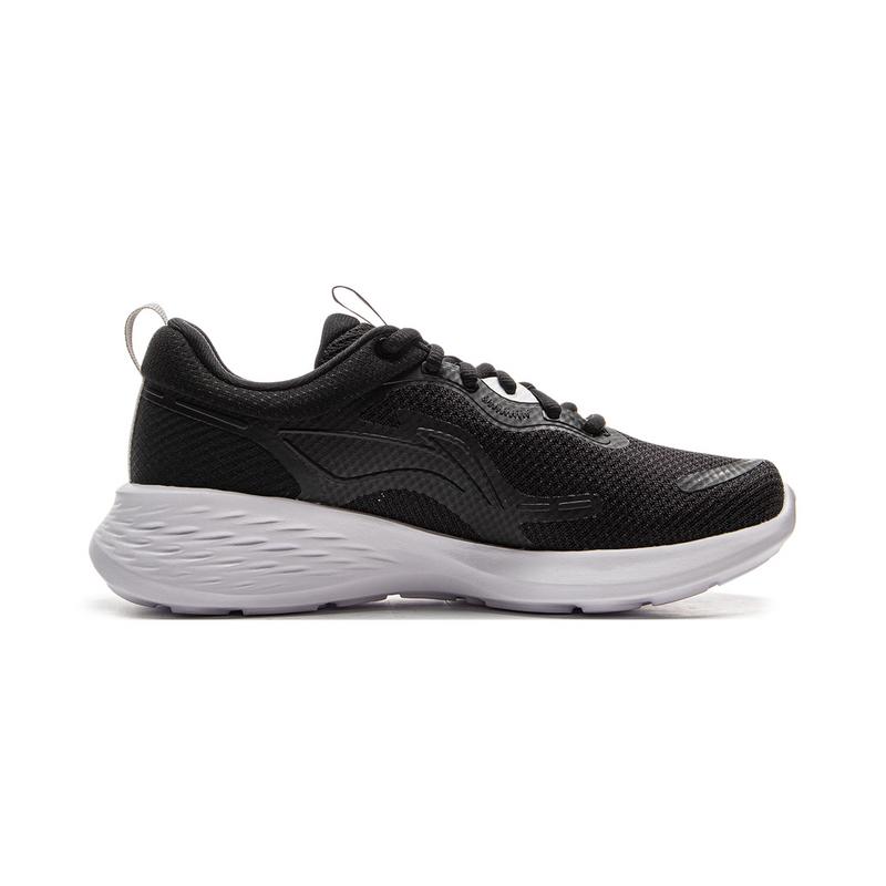 Li-Ning Comfortable Fashion Non-Slip Wear-Resistant Low-Top Casual Running Shoes Women sneaker Black ARSV122-2