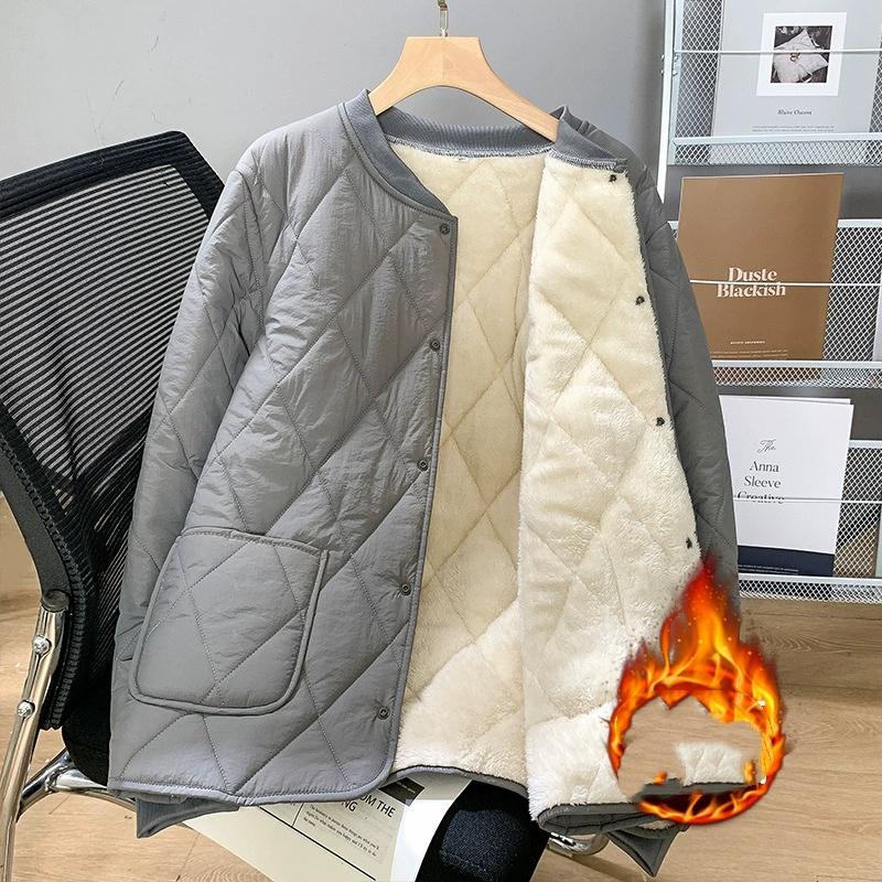 Men's Thickened Fleece Lined Stand Collar Cotton Jacket Inner Wear Short Coat Warm School Uniform Essential Youth Fashion