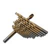 99PCS/Set Twist Drill High Speed Steel Titanium-plated Twist Steel Plate Drill Mixed Plastic Boxes Household Tools