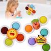 3X Baby Spinner Toys Butterfly Cartoon Spinning Toys Fidget Suction Cup Bath Toy