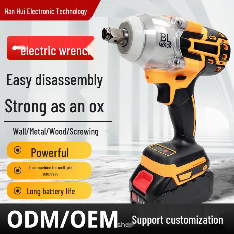 Nantong High Torque Brushless Electric Impact Wrench with Rechargeable Lithium Battery for Auto Repair