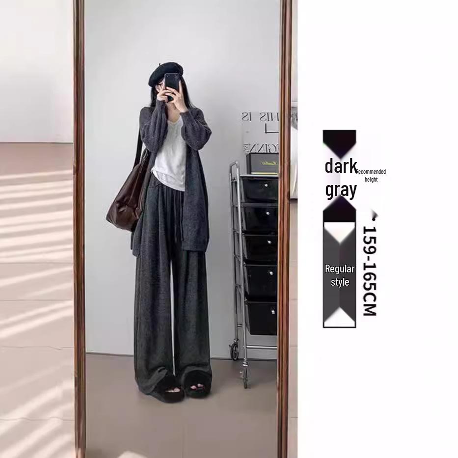 

Женские мягкие зимние брюки с широкими штанинами - Свободные, плотные и уютные для осени/зимы 2024 XL