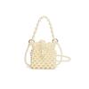 Pearl Woven Crossbody Bag Suitable For Girls Handmade Bead Bag For Daily Outfit