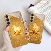 The shining golden pony For Samsung Galaxy S20 FE S21 S22 S23 Plus S24 Ultra S25Ultra S21+ S9+ S22Plus Golden glass phone case