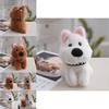 West Highland White Terrier Plush Toy With Pp Cotton Filling For Kids Gift