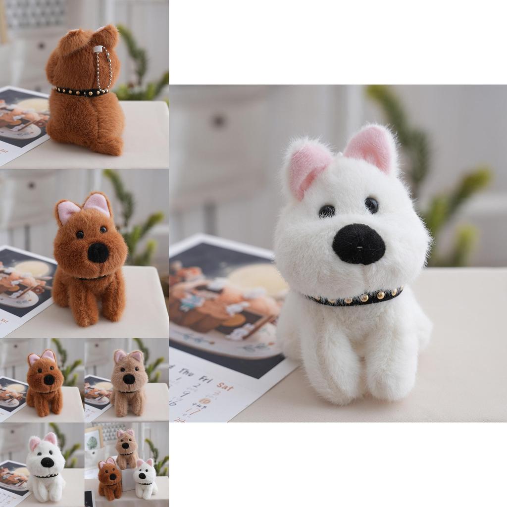 West Highland White Terrier Plush Toy With Pp Cotton Filling For Kids Gift
