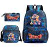 School Season Student Backpack Heat Transfer Backpack Satchel Pencil Bag Three-Piece Set