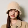 Mother Warm Hat Women's Autumn Winter Rabbit Hair Knitted Hat Middle-Aged and Elderly Thick Ear Protection Fisherman Hat