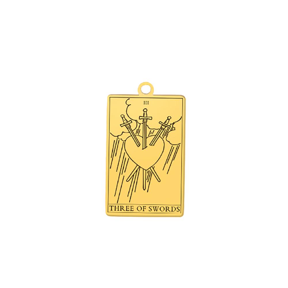 Suit of Pentacles Tarot Cards Vintage Amulet Pendant for Necklaces Suit of Swords Traditional Tarot Art Minor Arcana Wholesale
