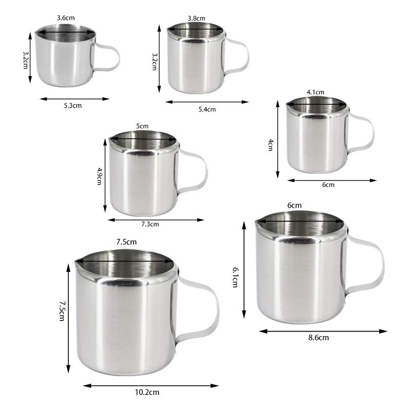 304 Stainless Steel Mirror Polish Milk Frothing Cup - Mini Coffee and Milk Pot