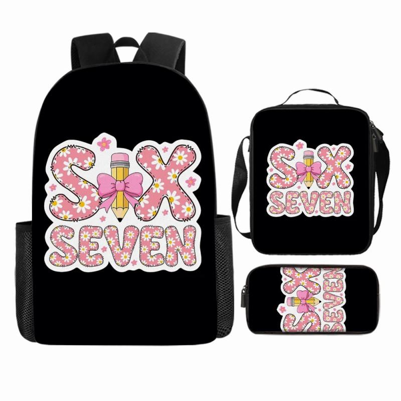 Cartoon Brainrot-Themed Backpack Crossbody Bag Pencil Case School Kids Ages 10-12