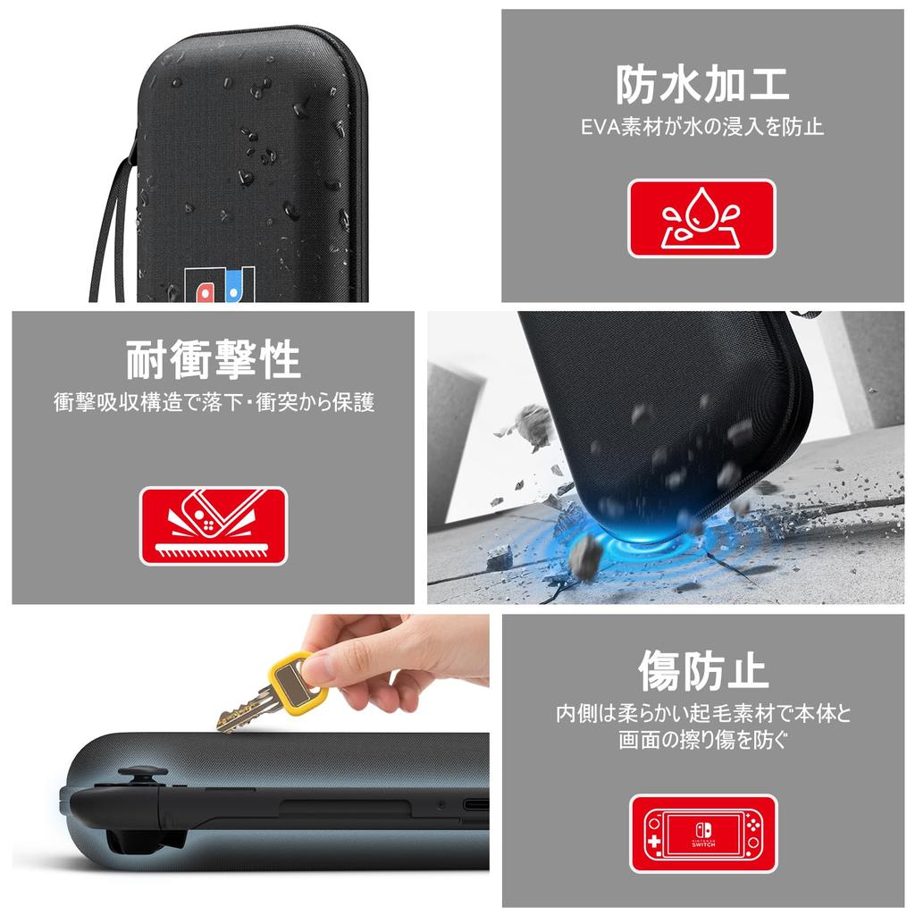 for Compatible with Switch Large Capacity Compatible with Switch and OLED Shockproof EVA Hard Full Switch Storage Protective Small Item Easy to Carry
