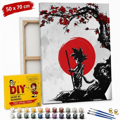 Picture for Painting by Numbers with Frame Goku and the Red Moon 50X70