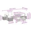 Garden Sofa Set with Cushions 10 Pcs Beige and Light Grey