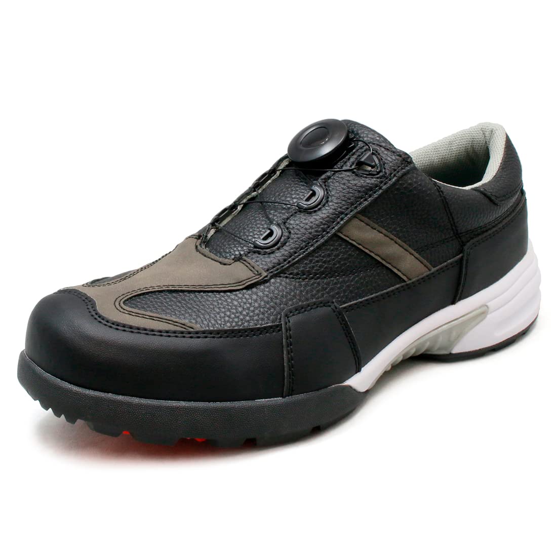 

AL Men s Dial-Type Spikeless Golf Shoes, Waterproof, Non-Slip, Lightweight, Sizes 3E and 4E, Black, Size 27.0