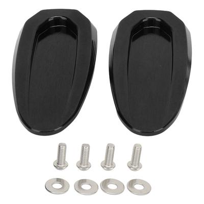 2Pcs Mirror Base Cover Aluminum Alloy Water Resistant Windshield Mirror Hole Cover for S1000RR 2019 To 2023 Black