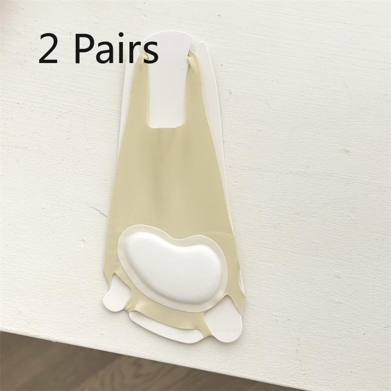2 Pairs of Sling-type Invisible Socks with Ice-silk Sponge Pads for Pressure Reduction and Anti-slip, Half-foot Socks for The Sole of The Foot 2 pairs