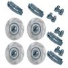 4Pcs Simulation Metal Brake Discs Calipers Fit for Traxxas TRX4 TRX6 1 10 RC Car PartsGray