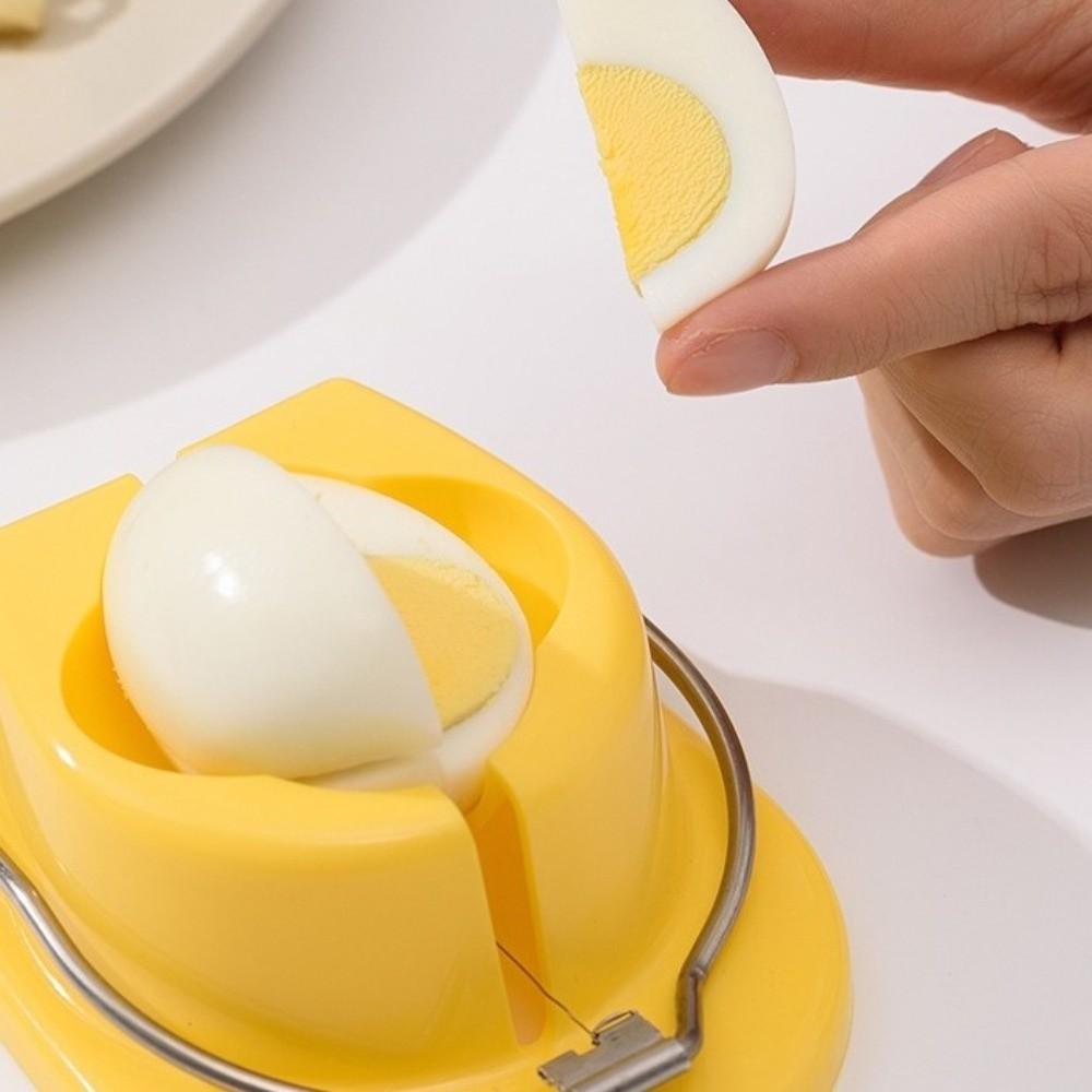 Portable Handheld Boiled Egg Slicer Efficient Rust Resistant Egg Cutter Labor-saving Two Cutters Fruit Cutter Breakfast Prep
