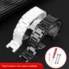 Classic Notch Ceramic Watchband 16-10mm 20-11mm 20-12mm Watch Strap for MK GC Women Man Wristwatches Band Use Screw Bar Butterfly Buckle