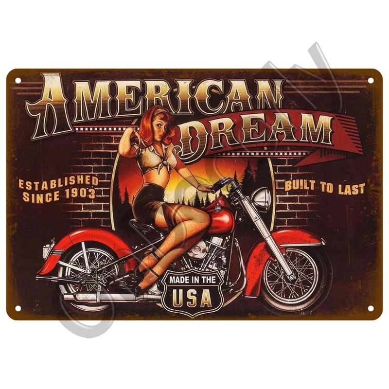 Vintage Metal Wall Sign  Retro Motor Oil Gas Racing Tin Poster for Garage  Man Cave Decor Perfect Iron Plate Decoration for Home