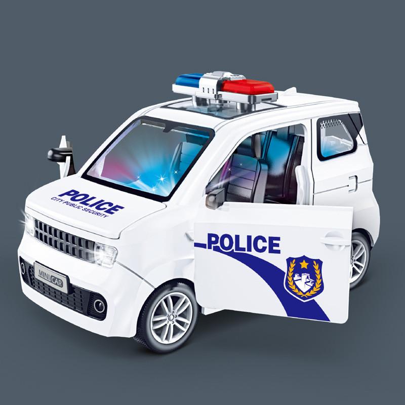 Security Police City Car Model Children Toy With Sound And Functions Light
