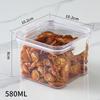 Square Flower Tea Storage Box - 680ml with 4 Food Grade Compartments and 700ml Sealed Lid