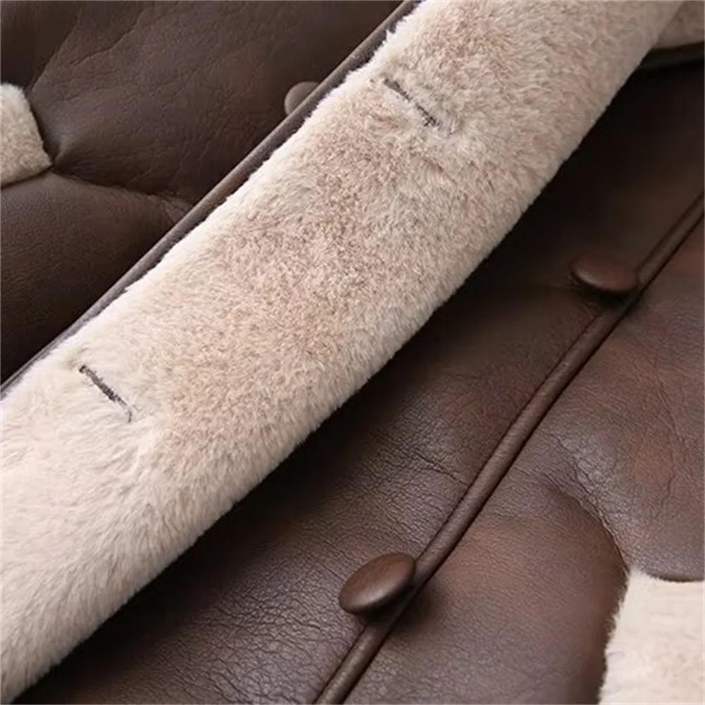 Women's Clothing Style Fashionable Hundred Combinations Belt Dual Color Fur Integrated Windbreaker Jacket