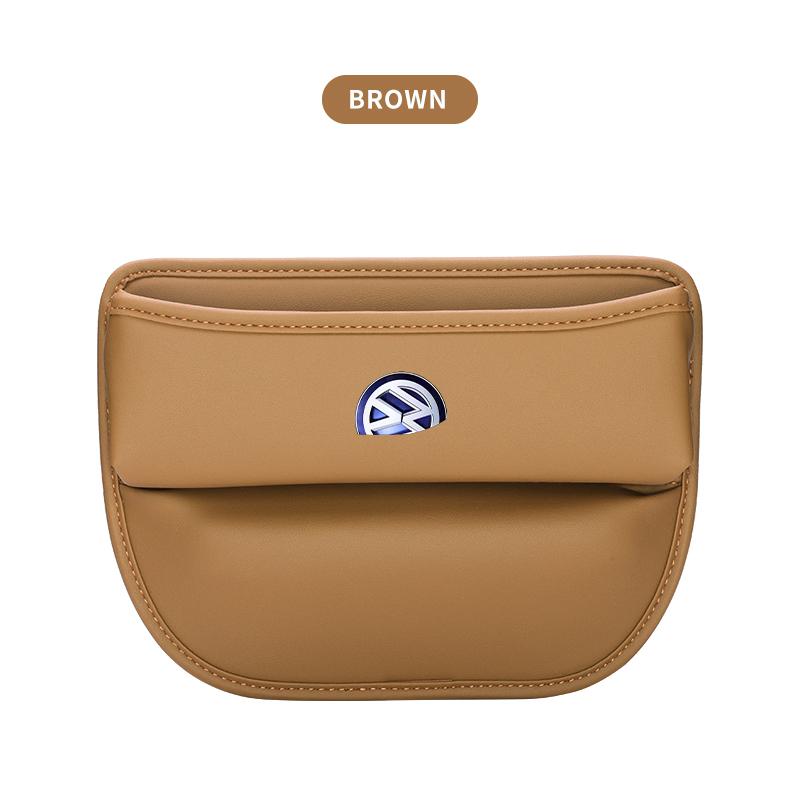 1PC Leather Car Logo Seat Organizer Box For Volkswagen VW Scirocco Jetta Beetle Golf CC Sharan Touran Auto Interior Accessories