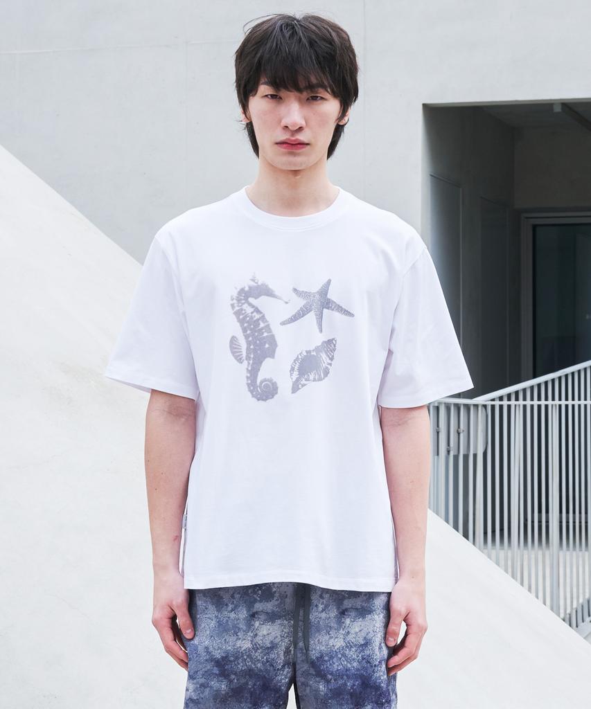 NODE LABS Dev:6 Ocean Graphic Short Sleeve T-Shirt_White