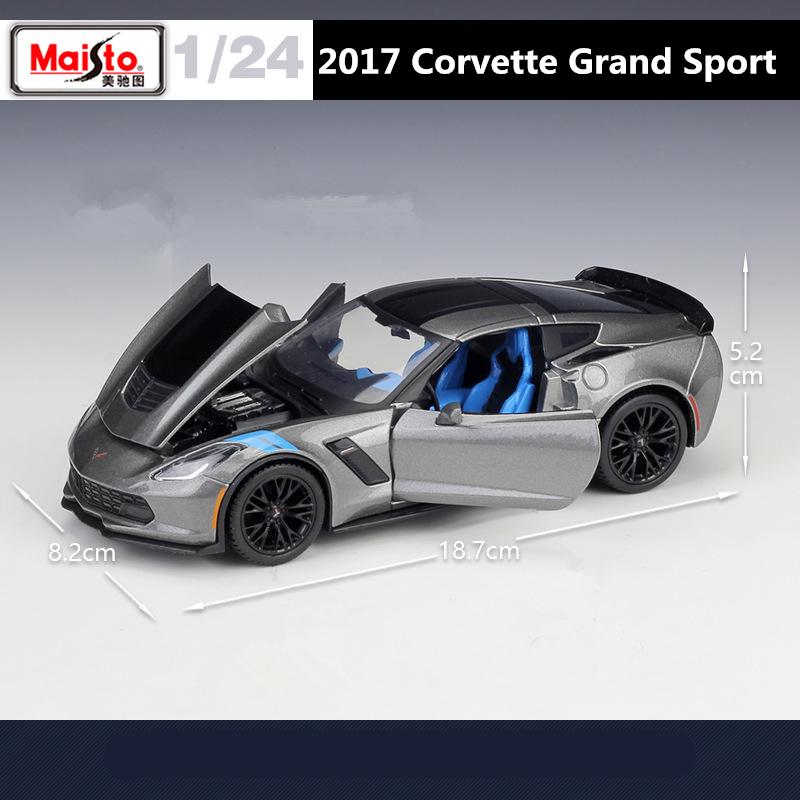 Maisto 1:24 Chevrolet Corvette Grand Sport Alloy Sports Car Model Diecasts Metal Racing Car Model Simulation Childrens Toy Gifts