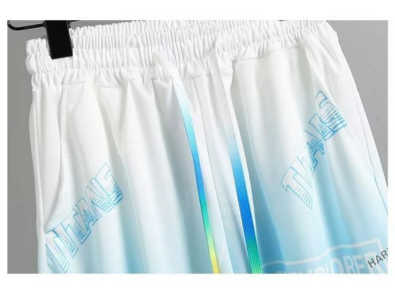 2024 Men's Gradient Sports Fashion Two-Piece Set - T-Shirt & Shorts