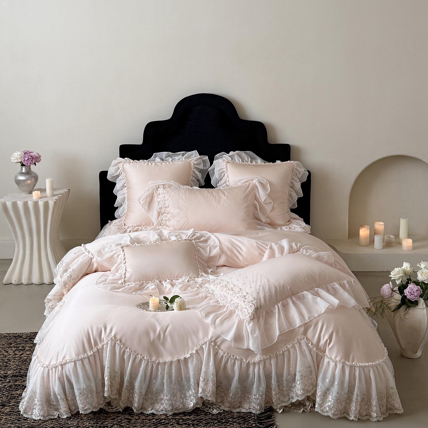 French Court Style Cotton Ruffle Bedding