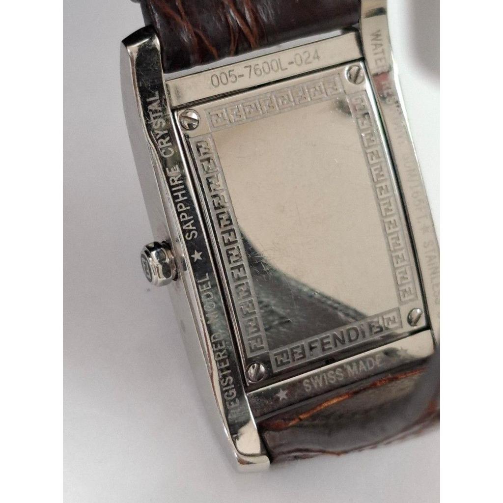Used [Used Item] FENDI Loop Rectangular Quartz Watch 005-7600L-024 Turn Face Working Item