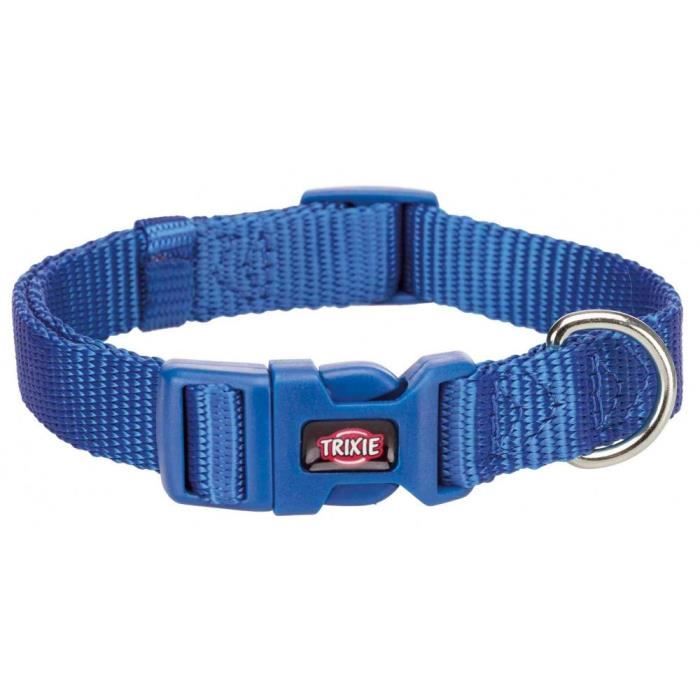 Collier - Premium - S: 25-40 cm - 15 mm - Bleu royal - Robuste et réglable
