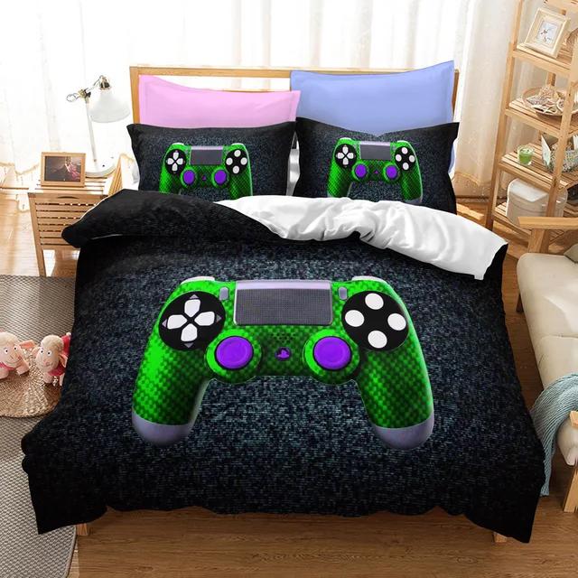 3d Digital Gamer Bedding Set Quilt Cover With Pillowcases Twin 2/3Pcs Video Game Comforter Cover Full Queen King Double Size
