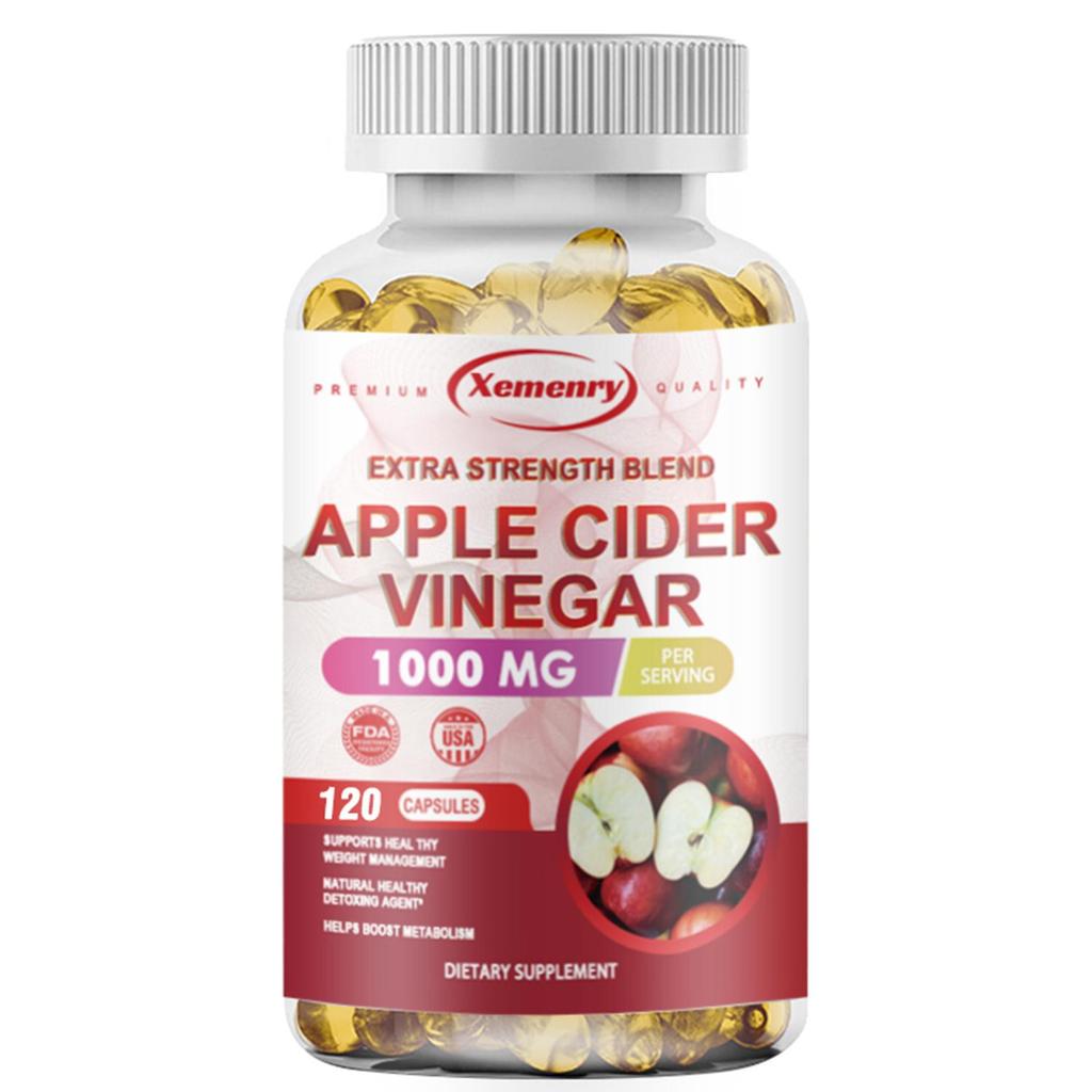 120 Capsules Apple Cider Vinegar Capsules With The Mother 450mg Fast Weight Loss