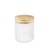 6-Piece Cross-Border High Borosilicate Glass Jar Set with 6oz Bamboo Lids and Labels