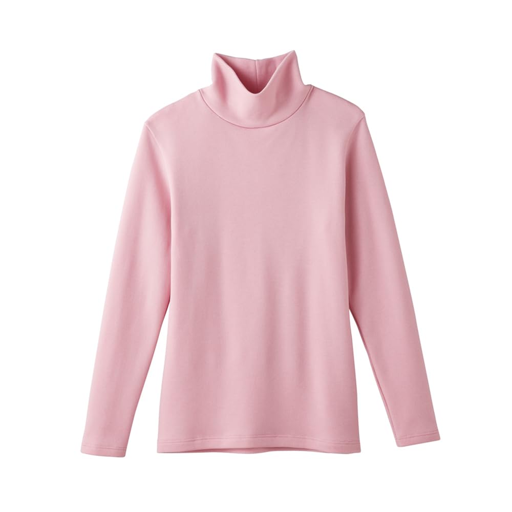 Gunze Misty Pink Inner High Long Hot Keeps You Size L MH5645P/MH5645K Women's Shirt, Thick, Warm, Stretchy, Neck, Sleeve, Magic, Warm,