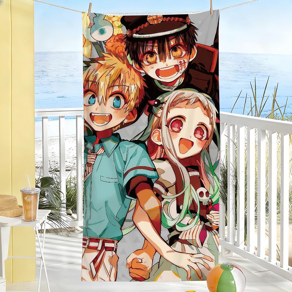 Anime T-Toilet Bound H-Hanako K-kun Asciugamano Sportivo Asciugatura Rapida Attrezzatura da Viaggio Campeggio Anti-Sabbia Morbido Leggero Grande Asciugamano da Spiaggia