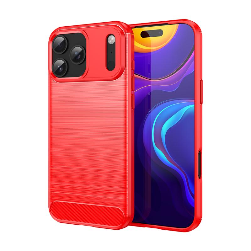For Cover iPhone 17 Pro Max Case iPhone 17 Air Anti-knock Soft Silicone Carbon Fiber Phone Back Case For iPhone 17 Pro Max Case